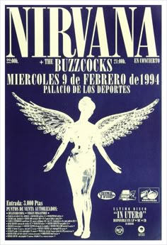 the poster for nirvana's concert at the plaza in los angeles, california on march 29