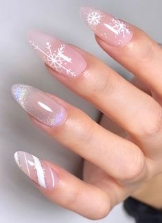 29. Snowflake & Candy Cane Sheer Pink Nails Christmas is fast approaching and Christmas will be here before we knew it. We’d better hurry... Christmas Nail Designs Nude Color, Pink Cristhmas Nails, Pink Chrome Snowflake Nails, Light Pink Snowflake Nails, Candy Cane And Snowflake Nails, Pink Christmas Nails 2022, Pink Nails With Snowflake Design, Pale Pink Christmas Nails, Pink Snow Nails