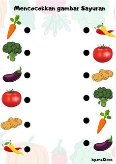 a printable worksheet for children to learn how to count the fruits and vegetables