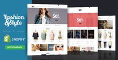 the fashion store wordpress theme is displayed on an open - air display screen, with multiple