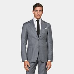 A mid-grey suit with a natural shoulder and sporty patch pockets, this classic single-breasted Havana is just at-home at an upscale wedding as it is at the office. Upscale Wedding, Grey Suit, Gray Suit, Dress Codes, Havana, Single Breasted, The Office, Pure Products, Wool