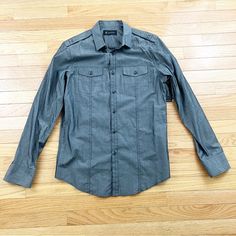 Inc Shirt Nwt. Size Small. Questions? Leave A Comment Below :) Fitted Casual Shirt With Buttoned Pockets, Casual Slim Fit Office Shirt, Gray Long Sleeve Shirt With Button Closure, Gray Relaxed Fit Shirt With Buttons, Long Sleeve Office Shirt With Buttoned Pockets, Fitted Button-up Top With Buttoned Pockets, Long Sleeve Shirt With Buttoned Pockets For Office, Fitted Snap Button-up Shirt, Gray Button-up Shirt For Work