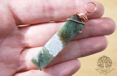 Also known as the garden crystal, Moss Agate is a stone strongly connected with nature, said to refresh the soul. Moss agate assists with release from blockages and spiritual fetters, a stone of new beginnings. A stone of wealth, Moss agate attracts abundance. #selfcare #etsyfinds #gifts #handmade Connected With Nature, Witchy Style, Lemurian Crystal, Protection Necklace, Boho Accessories, Types Of Gemstones, Green Nature, Chakra Crystals