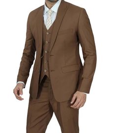 Coffee Brown Three Piece Suit For Men | Notch Lapel
Elevate your style with our Men's Notch Lapel Coffee Brown Three-Piece Suit. Impeccably tailored for a refined fit, this suit seamlessly blends classic charm with contemporary sophistication. The rich coffee brown color adds a touch of uniqueness, making it a versatile choice for any formal occasion. Upgrade your wardrobe with this meticulously crafted and timeless ensemble. Brown Slim Fit Suits For Business, Slim Fit Brown Three-piece Business Suit, Classic Brown Slim Fit Suit, Classic Brown Three-piece Suit, Slim Fit, Classic Brown Slim Fit Three-piece Suit, Brown Slim Fit Three-piece Suit With Suit Collar, Brown Slim Fit Three-piece Suit, Brown Slim Fit Suit With Suit Collar, Tailored Brown Suit For Groom