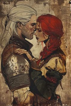 Triss X Geralt, Witcher Artwork, Witcher Wolf, 2006 Mustang