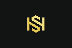 the letter sn is made up of two letters, one in gold and black