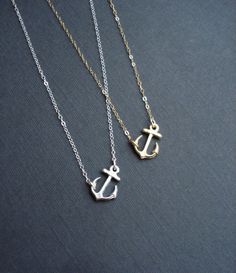 Sideways Anchor Necklace Silver Or Gold. Anchor Necklace In Sterling Silver Anchor Pendant Necklace Everyday Silver Anchor Jewelry, Everyday Silver Jewelry With Anchor Shape, Nickel-free Anchor Shaped Sterling Silver Jewelry, Nickel-free Sterling Silver Anchor Jewelry, Silver Anchor Jewelry Gift, Everyday Nautical Anchor Jewelry, Silver Anchor Jewelry With Lobster Clasp, Anchor Shaped Jewelry With Adjustable Chain For Gift, Nautical Sterling Silver Necklace As Gift