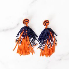 Take It Back Beaded Earrings – Golden Thread, Inc. Astros Earrings, Velvet Earrings, Fly Earrings, Jewelry Product Shots, Golden Thread, Earrings Golden, Take It Back, Diy Earring, Seed Bead Tutorial