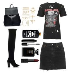 "Topshop Look" by trippyscloset on Polyvore featuring Sole Society, Chanel, Marc Jacobs, NARS Cosmetics, Topshop, Miss KG, Charlotte Russe, Luv Aj and Bling Jewelry Luv Aj, Cut Offs, Denim Cutoffs, Sole Society, Bling Jewelry, Nars Cosmetics, Over The Knee Boots, Over The Knee, Nars