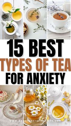 Are you looking for the best tea for anxiety? This post shares 15 types of tea that are proven to help with anxiety. Examples include teas like green tea, chamomile tea, and peppermint tea. Also sharing the best foods for anxiety, essential oils for anxiety, and vitamins for anxiety.