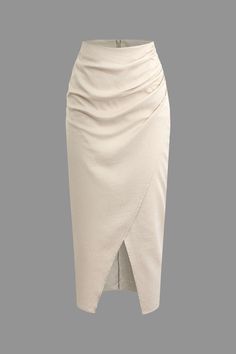 Details Occasion Vacation Category Bottoms Composition 100% Polyester Sheer Not Sheer Size & Fit Measured in size S Waist:28.3" Skirt Length:36.2" Hip:37.0" Fit:Fitted Stretch:No Stretch Split Maxi Skirt, Y2k Aesthetic Fashion, Fashion 90s, Media Screen, Skirt Y2k, Draped Skirt, Maxi Skirts, Swimsuit Cover Ups, List Style