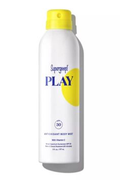 SUPER GOOP Play Antioxidant 6oz SPF 30 BEAUTY Super Goop, Dry Skin Face, Must Have Skin Care, Spray Sunscreen, Citrus Aurantifolia, Lime Oil, Wet Skin, Body Balm, Travel Wishlist