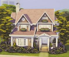 Sims 4 Front Yard, Cozy Family Home, Sims4 House, Sims 4 Inspiration, Sims 4 Challenges