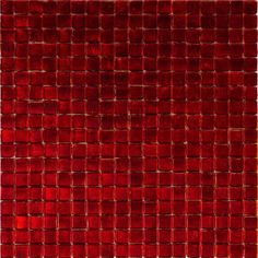 red glass mosaic tile on white background