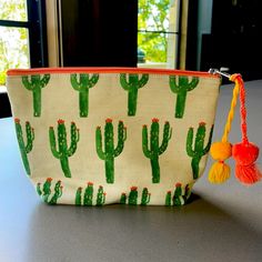 Cactus Make Up Bag. Clear Plastic Lining Inside. New, Never Used. Super Cute. Sparkly Gold Specs On Cactus. Casual Travel Cosmetic Pouch Bag, Casual Rectangular Pouch For Vacation, Cute Green Travel Pouch, Cute Orange Travel Bag, Casual Multicolor Cosmetic Bag With Zipper, Casual Multicolor Pouch Cosmetic Bag, Green Zipper Pouch Bag For Summer, Multicolor Cosmetic Bag For Everyday Use In Summer, Casual Multicolor Travel Cosmetic Bag