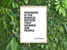 there is a sign that says feminist is the radical nation that women are people