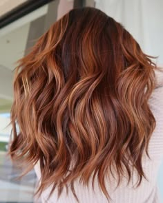 Red Balayage Hair, Copper Balayage, Red Balayage, Fall Hair Color Trends, Fabulous Hair, Red Highlights