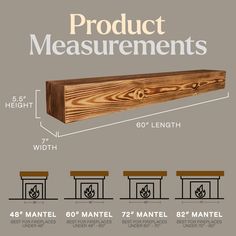 the measurements for wood planks are shown