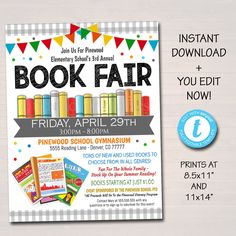 this is an image of a book fair flyer