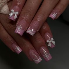 pink xmas nails!! 🎀🎄❄️ - - - - #gelx #gelxnails #nailart #sanantonionails #follow #christmasnails #nailsnailsnails #sanantoniogelx #winternails #follow #explore Pink Christmas Nail Ideas, Short Pink Christmas Nails, Y2k Christmas Nails, Gelx Inspo Nails, Pink Xmas Nails, Winter Nails Pink, Christmas Nails Pink, Pink Christmas Nails, Nails Xmas