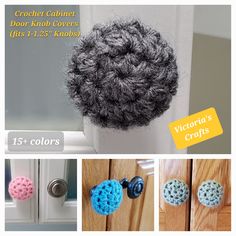 crochet cabinet door knob covers give the perfect effect to any room in your home