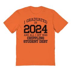 Show your graduation pride with this Men's COLAB89 by Threadless I Graduated In 2024 Graduate Graphic Tee.FEATURES Crewneck Graduate in style with this Graphic Tee!FABRIC & CARE Cotton Machine wash Imported Color: Orange. Gender: female. Age Group: adult. Casual T-shirt With Text Print For Graduation, Graduation T-shirt With Letter Print In Relaxed Fit, Short Sleeve T-shirt With Text Print For Graduation, Graduation Text Print Crew Neck Top, Cotton Crew Neck T-shirt For Graduation, Casual Crew Neck Top For Graduation, Crew Neck T-shirt For College Graduation Events, Casual Graphic Print T-shirt For Graduation, Casual Graduation T-shirt With Letter Print