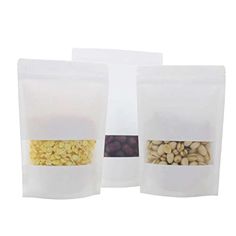 three bags filled with different types of nuts