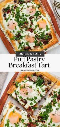 Elevate your brunch game with this easy puff pastry breakfast tart! Loaded with crispy bacon, fluffy eggs, and fresh herbs, it's a show-stopping dish that's simple to make and sure to impress your guests!