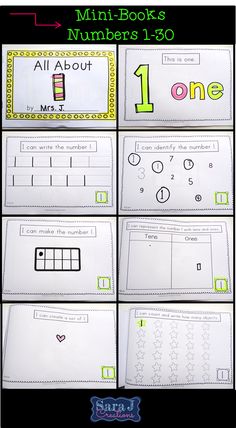 the printable worksheet for numbers 1 - 30 is shown in four different colors