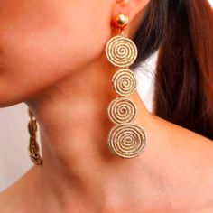 These Gold Or Silver Boho Style Earrings Rock! 4.2 Inches One. Makes A Statement! Gold Or Silver Choose. Metallic Wire Made These So Cool. Nwot Spiral Single Earring For Party, Adjustable Spiral Earrings For Party, Spiral Metal Earrings For Party, Silver Spiral Earrings For Party, Nickel-free Spiral Jewelry For Parties, Party Jewelry With Matching Spiral Earrings, Boho Style Earrings, Hand Crafted Jewelry, Jewelry Boho