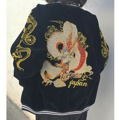 Japanese Autumn Embroidery Dragon Women's Baseball Jacket Velveteen Coat Sukajan Item description Brand Unbranded Size M-XL Size Type Regular Style Bomber Jacket Accents Embroidered Closure Zip Country/Region of Manufacture China Department Women Fabric Type Velveteen Features Full Zip Fit Regular Garment Care Machine Washable MPN Does not apply Occasion Casual Outer Shell Material Velveteen Pattern Animal Print Season Spring Theme Retro Type Jacket Vintage Yes Year of Manufacture 2020-2029   Sh Japanese Jacket, Couple Jacket, Harajuku Punk, Kimono Yukata, Fur Clothing, Heavy Industry, Baseball Women, Shorts Cargo, Blazer Outfits