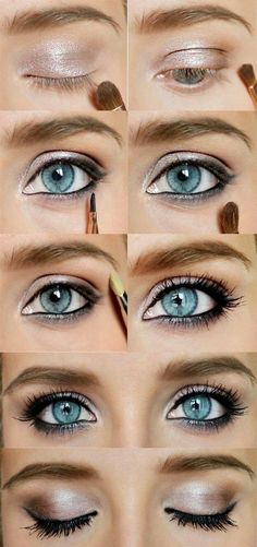 Trucco Smokey Eye, Blue Eye Makeup Tutorial, Rock Makeup, Blue Eyes Pop, Trendy Eyeshadow, Eyeshadow Tips, Eyeshadow For Blue Eyes, Makeup Tip