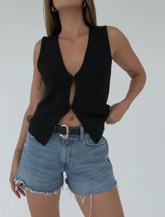 Sleek with a sprinkling of sexy, this pared back sleeveless vest silhouette delivers ultimate versatility – a year-round wardrobe favorite. Round Wardrobe, Low Waisted, Sleeveless Vest, Fabric Care, Cool Things To Buy, Prince, Loose Fitting, Sleek, Fashion Outfits