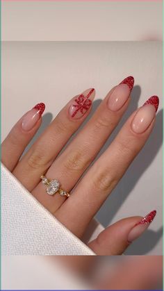 Just some gorgeous nail inspo I came across 😍. There’s really nothing better than a fresh gel manicure, with some gorgeous rings. I think that these designs, colors, art, and styles will all be trending this winter!   Tags: nail art, gel nails, almond nails, square nails, chrome nails, nail design, short nails, long nails, fall nails, fall trends, trendy nails, winter nails, Christmas nails, sparkly nails Almond Shaped Christmas Nails, Christmassy Nails, Roblox Houses, 2023 Nails, Red Christmas Nails, Holiday Nail Designs, Holiday Nail