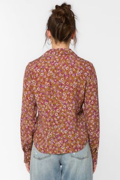 Slay your style game with the playful Tucker Golden Ditsy Floral Shirt! With a striking floral print, this long sleeve shirt boasts a button up design and a split neck for added flair. Embrace your quirky side and add this shirt to your wardrobe today! Material: 100% Viscose Hand wash with cold water Color: Golden Ditsy Floral Imported Ditsy Floral, Floral Shirt, Long Sleeve Shirt, Cold Water, Sleeve Shirt, Button Up, Long Sleeve Shirts, Floral Print, Split