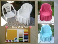 four different chairs with various colors and designs