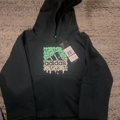 Nwt Adidas Hoodie Adidas Sweatshirt Green, Adidas Black Hoodie With Drawstring Hood, Green Adidas Hoodie, Adidas Logo Hooded Hoodie, Adidas Logo Hooded Sweatshirt, Editing Tricks, Adidas Hoodie, Photo Editing Tricks, Adidas Shirt