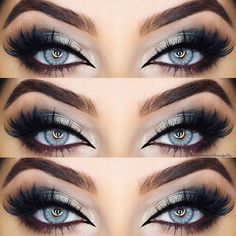 Best Ideas Of Makeup For Blue Eyes ★ Makeup Cantik, Ideal Makeup, Makeup For Blue Eyes, Pretty Makeup Looks, Beautiful Blue Eyes, Smokey Eyes, Eye Makeup Tips