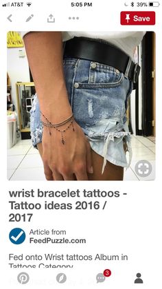 a person with tattoos on their wrist and the caption reads, wish bracelet tattoos - tattoo ideas 2016 / 2017