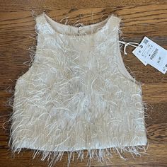 Super Cute, Never Worn, New With Tags Fits For 8 Year Old. Perfect For Holiday Season!!! Cream Festive Tops For Spring, Cream Spring Festive Top, Cream Top For Spring Festivals, Cream Top For Festive Spring Occasion, Cream Tops For Spring Festivals, Festive White Sleeveless Top, White Sleeveless Festive Top, White Festive Top For Summer, Zara Cream Party Tops