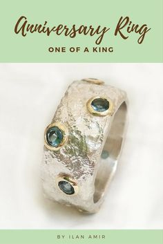 Popular handcrafted sterling silver ring set with blue topaz, your choice of gemstone, birthday gift, anniversary ring, Ilan Amir Gold And Silver Bracelets, Sterling Silver Rings Set, Blue Ring, Silver Ring Set, Small Shops, December Birthstone, Support Handmade, Blue Topaz Ring, Anniversary Ring