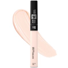 Skin looks perfected with this natural coverage oil free liquid concealer. This oil-free concealer makeup formula works to conceal redness, flaws, and blemishes. Non-comedogenic, fragrance free, and formulated to match all skin tones from light to dark, Maybelline’s Fit Me concealer stays fresh on skin all throughout the day. Dermatologist tested. Ophthalmologist tested. Step 1: Dot the liquid concealer onto imperfections or under the eyes to conceal the look of dark circles (use a shade lighter Garnier Micellar Water, Fit Me Concealer, Maybelline Fit Me Concealer, Corrector Concealer, Liquid Oil, Maybelline Makeup, Concealer Makeup, Liquid Concealer, Too Faced Concealer