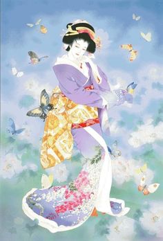 In this listing beautiful cross stitch pattern Geisha woman Pattern in color PDF format with 58 easily printable pages. What you see in the advertisement is a complete image of the model but you purchase the digital pattern which, once printed, you can use and create. You can easily recreate this pattern thanks to the very clear instructions (in English but very intuitive) and the legend. THE CHART HAS ITS OWN COLOR LEGEND for DMC compatible with PK Dimensions: Fabric: Aida 18, White 525w X 773h Stitches Size: 18 Count, 74.08w X 109.08h cm Once purchased you can download a single PDF file. Butterfly Cross Stitch Pattern, Beautiful Cross Stitch Pattern, Butterfly Cross Stitch, Traditional Japanese Art, Japanese Geisha, Beautiful Cross Stitch, Art Japonais, Craft Stuff, Fashion Aesthetics