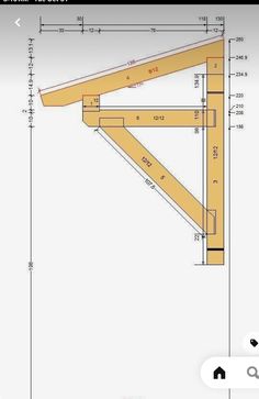 an image of a wooden frame with measurements