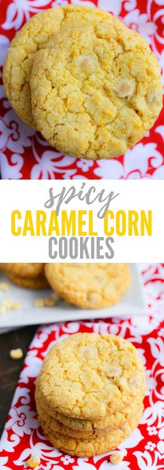 the best sugary caramel corn cookies are made with only 3 ingredients and they're so good to eat