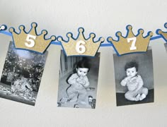 an image of a birthday banner with pictures on it