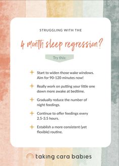 a sign that says, struggling with the 4 month sleep progression