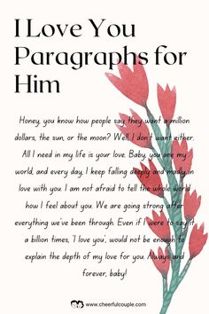 I Love You Paragraphs for Him Preview Image Something To Do For Your Boyfriend, Scrapbook Ideas Love Romantic, Romantic Paragraphs For Him, Message For Husband Feelings, Anniversary Notes For Him, Cute Paragraphs For Your Boyfriend, How To Make Your Bf Happy, Love Note For Him, Love Notes Aesthetic