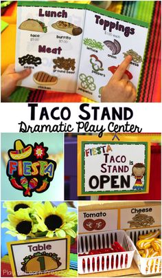 the taco stand dramatic play center is perfect for kids to learn how to read