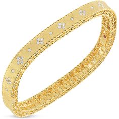 Roberto Coin - Princess Diamond Bangle Bracelet in 18K Yellow Gold Ladies Bangles, Diamond Bangle Bracelet, Yellow Gold Bangle, Diamond Bangles Bracelet, Princess Collection, Roberto Coin, Italian Jewelry, Gold Diamond Jewelry, Gold Bangle Bracelet